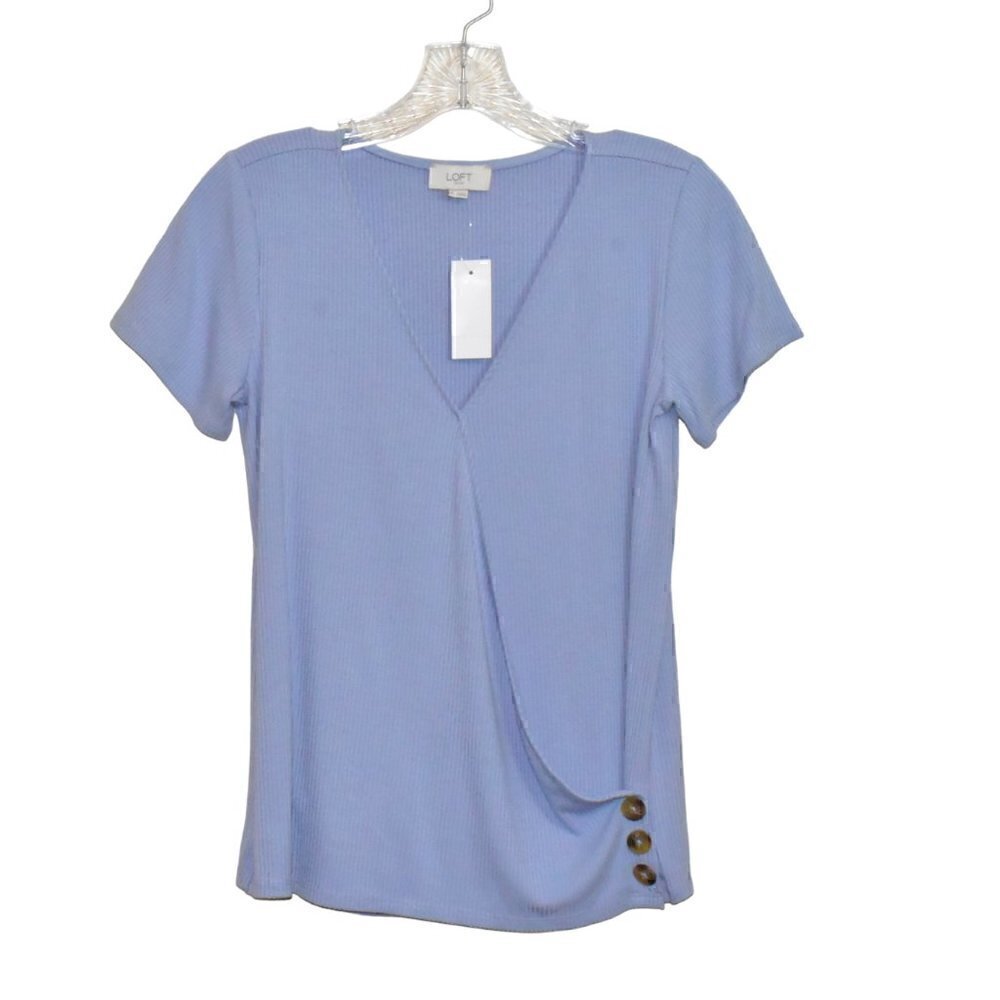 Loft Outlet Short Sleeve Pullover V Neck Crossover Top Size XS